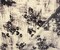 Ivory-Black-Brown Rayon Abstact Floral Printed Twill Woven Fabric By the Yard